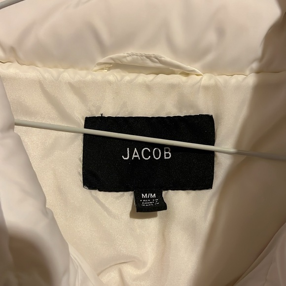 Stylish White jacob Puffer Coat - Picture 3 of 3